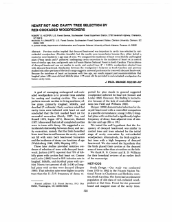 heart rot and cavity tree selection by red-cockaded