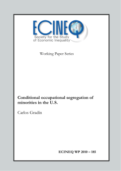 Conditional occupational segregation of minorities in the US