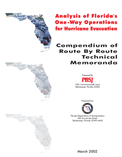 Analysis of Florida`s One-Way Operations for Hurricane Evacuation