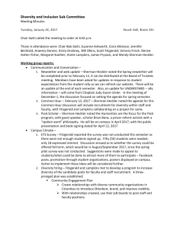 Diversity and Inclusion Sub Committee