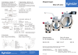 Absperrorgan Shut off valve - IC