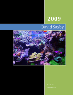 David Saxby - The Aquarium Solution