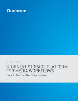 stornext storage platform for media workflows