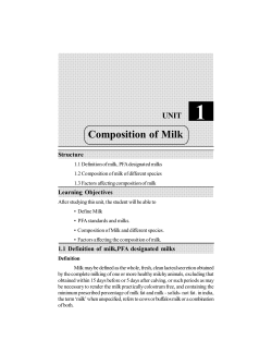 Composition of Milk