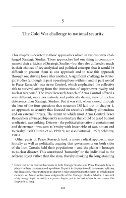 the evolution of international security studies