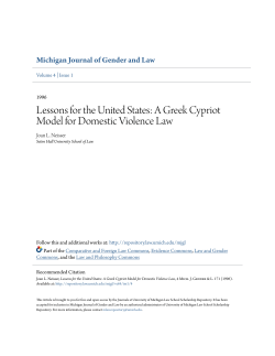 A Greek Cypriot Model for Domestic Violence Law