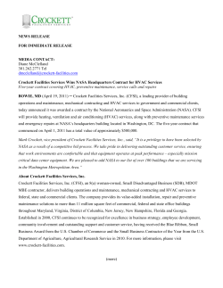 Crockett Facilities Services Wins NASA Headquarters Contract for