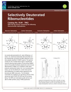 Selectively Deuterated Ribonucleotides