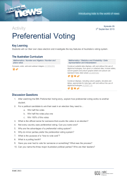 Preferential Voting