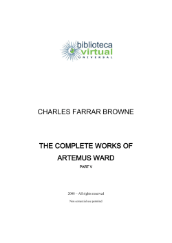 charles farrar browne the complete works of artemus ward