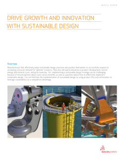 Drive GrowTh anD innovaTion wiTh SuSTainable