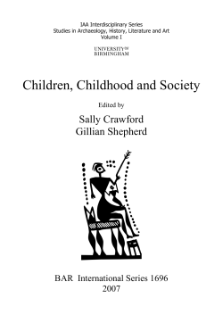 Children, Childhood and Society