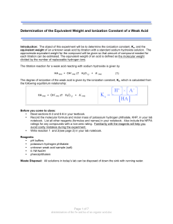 5-Determination of the Formula Weight and Ionization