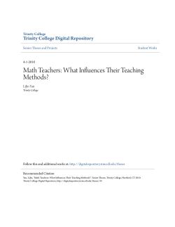 Math Teachers: What Influences Their Teaching Methods?