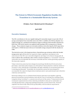 The Extent to Which Economic Regulation Enables the