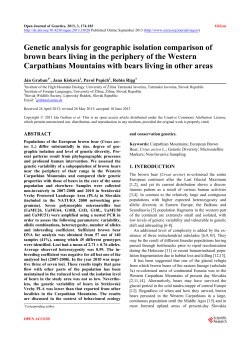 Genetic analysis for geographic isolation comparison