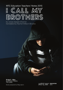 i call my brothers - Regional Arts Victoria