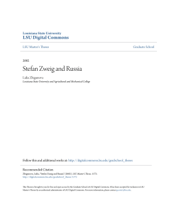 Stefan Zweig and Russia - LSU Digital Commons