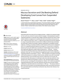 Mucous Secretion and Cilia Beating Defend Developing