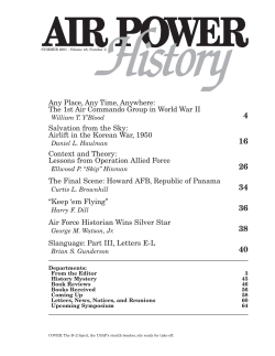 Salvation from the Sky: Airlift in the Korean War, 1950 Context and