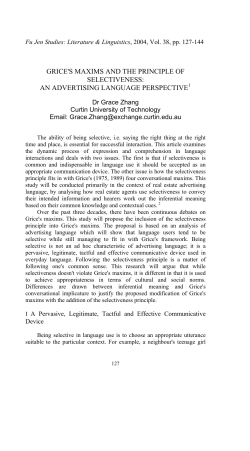 Selectiveness in Advertising Language