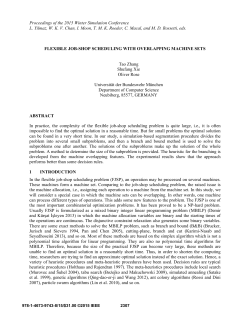 flexible job-shop scheduling with overlapping machine sets