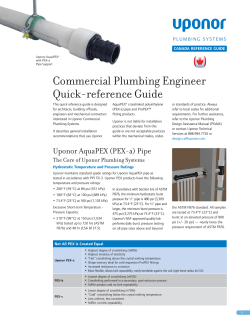 Commercial Plumbing Engineer Quick-reference