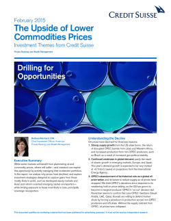 The Upside of Lower Commodities Prices