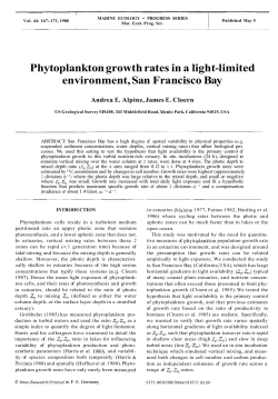 Phytoplankton growth rates in a light
