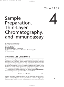 Sample Preparation, Thin-Layer Chromatography, and Immunoassay