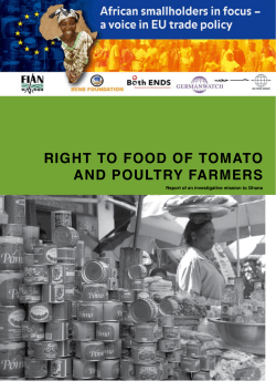 Right to food of tomato and poultry farmers in Ghana