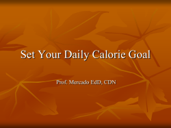Set Your Daily Calorie Goal