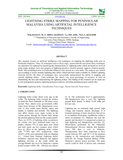 lightning strike mapping for peninsular malaysia using artificial