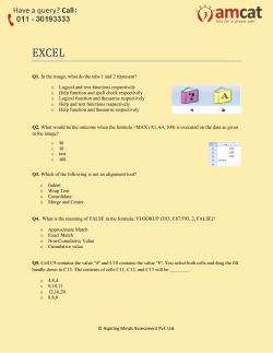 Excel - Amcat