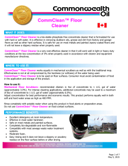 CommClean&trade; Floor Cleaner