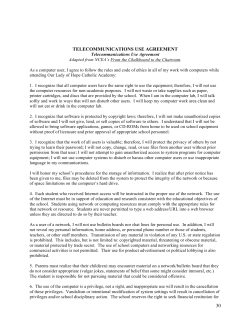 Telecommunications use agreement