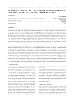 Subsidence history of the Gunsan Basin (Cretaceous