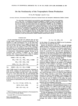 On the nonlinearity of the tropospheric ozone production