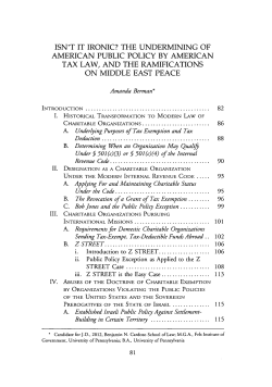 isn`t it ironic? the undermining of american public policy by american