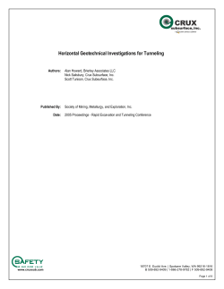 Horizontal Geotechnical Investigations for Tunneling