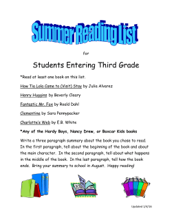 Students Entering Third Grade