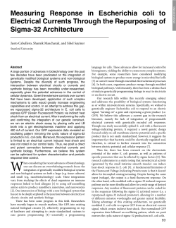 Measuring Response in Escherichia coli to Electrical Currents