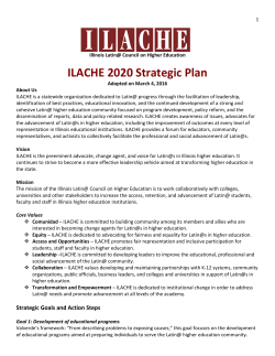 Strategic Plan adopted on March 4, 2016