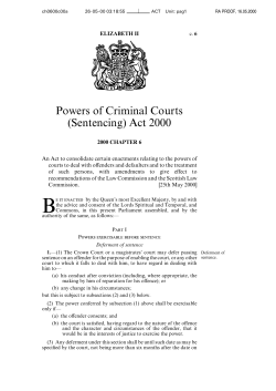 Powers of Criminal Courts (Sentencing) Act 2000