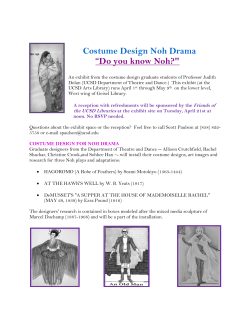 Costume Design Noh Drama &ldquo;Do you know Noh?