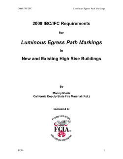 2009 IBC/IFC Requirements for Luminous Egress Path Markings In