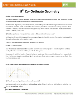 9th Co- Ordinate GeometryTest Paper Solved-1