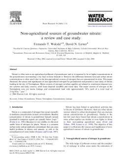 Non-agricultural sources of groundwater nitrate: a review and case