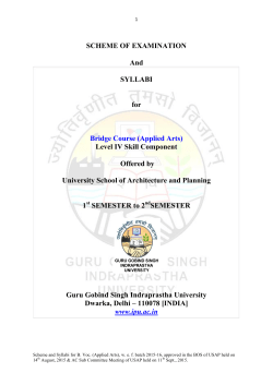 Applied Arts - Guru Gobind Singh Indraprastha University