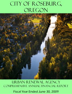 Note I - City of Roseburg